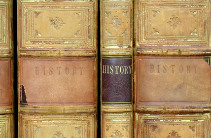 History showing old books
