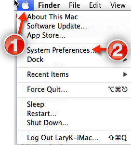 1. Select System Preferences from Apple Window
