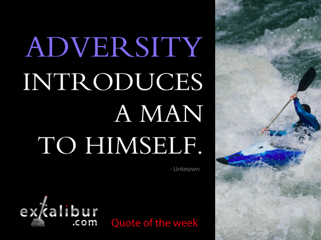 Adversity introduces a man to himself. ~unknown
